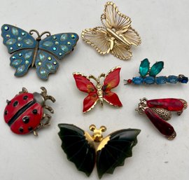 Butterfly & Bugs Pin Lot