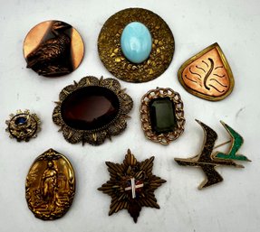 9 Brooch Pin Lot