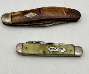 2 Vintage Pocket Knives- Norvell, Keen Kutter