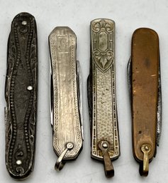 Old Knives -sterling, Gold Top -other As Shown, As Is