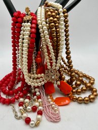 6 Multi Strand Necklace Lot
