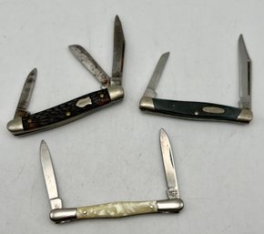3 Pocket Knives -imperial, Buck, Schrade