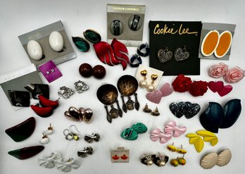 Pierced Earring Lot Of 35 Pairs