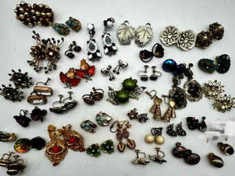 36 Pair Clip / Screw Back Earrings