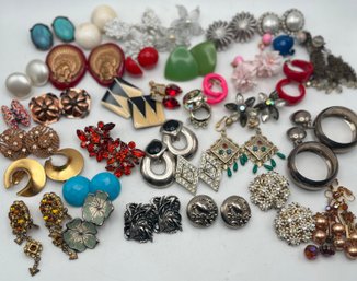 35 Pairs -a Little Bold-clip / Screw Back Earrings