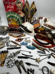 Vintage Hair Clip, Comb, Barrettes Lot