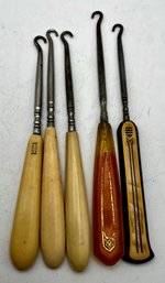 5 Antique Button Hooks