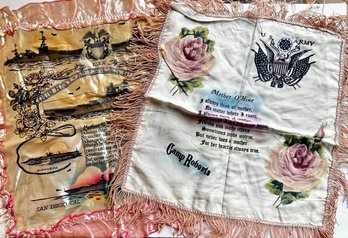 Vintage US Navy & Army Mother O Mine Souvenir  Pillow Covers