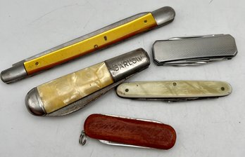 Lot Of 5 Knives -pocket Knives