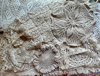 Crochet Mix Doilies, Runners & Pillow Cover