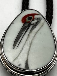 Vintage Bolo Tie -Sand Hill Crane
