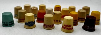 (20) Vintage  Advertising Thimbles