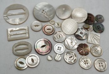 MOP Mother Of Pearl Button And Buckle Slides