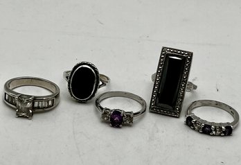 Sterling 925 Ring Lot Of 5