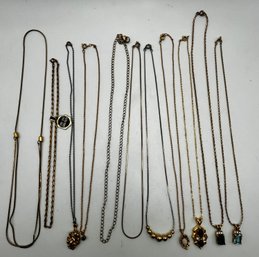 Vintage Costume Gd Tone Necklace Lot