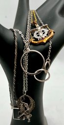 Lot Of 4 Necklaces Marked 925 /sterling