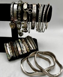 Lot Silver Tone Bracelets
