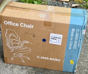 NIB Unopened Sealed Box Office Chair Black & Blue