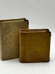 Two Vintage Book Banks-  Babys Bank & Saving For Baby
