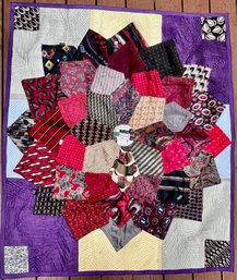 Silk Tie Lap Quilt