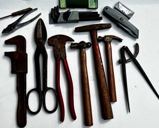 Vintage Hand Tools In Vinyl Tote
