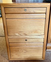 2 Drawer Wood File Cabinet