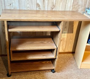 Work Station Rolling Cart Single Drop Leaf