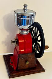 Vintage Red Coffee Grinder
