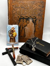 Religious  Items- Polish Bible , Old Book