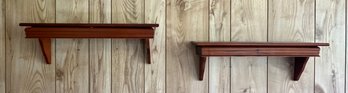 Pair Of 2 Wall Shelf With Hidden Stash Drawer