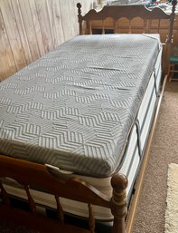 Ethan Allen Twin Bed, Beauty Rest Mattress & Bed Stay Topper