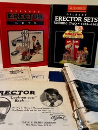Gilbert Erector Sets Vol 1 & 2 Plus 3 Ring Binder