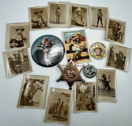 Vintage Roy Rogers Collection - Sheriff Pin With Whistle