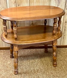 Oval Two Tier Table