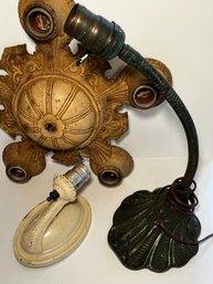 Antique Vintage Lighting Repair Rewire Lot