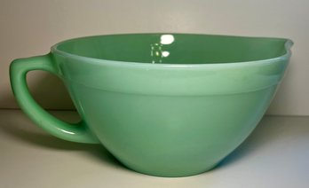 FireKing Jadeite Batter Bowl With Handle & Spout