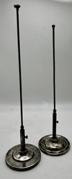Two Antique Desk/shelf Flag Holders
