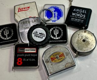 10 Small Pocket Key Chain Tape Measures Lufkin, Stanley, Craftsman