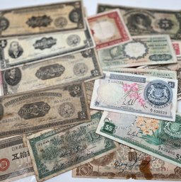 Lot Of Vintage Paper Foreign Currency
