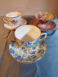 Mixed Lot 3 Cups And Saucers