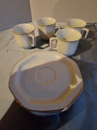 4 Monaco Loscany Collection Japan Cups And Saucers