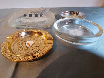 Mixed Lot Vintage Ashtrays And Coasters