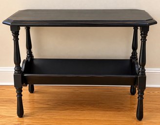 Wood Side Table / Magazine & Mail Organizer