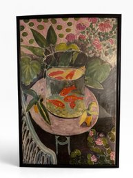 Matisse Gold Fish Print In Poster Frame