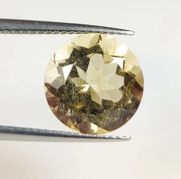 Yellow Citrine Round Cut, 4.90 Ct, Natural, Origin Brazil, Clarity-VVS