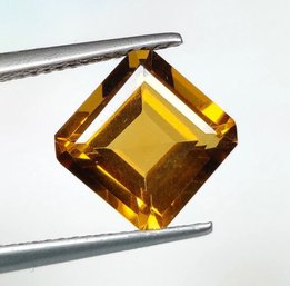 Natural Honey Quartz Square Octagon Cut, 3.51 Ct, Yellow, VVS