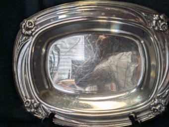 Silver Plate Daffodil Pattern Oval Casserole 9912