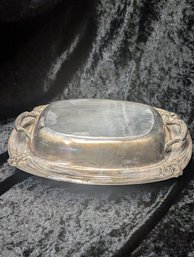 Rogers Bros Silver Plated Daffodil  Covered Serving Dish 9912