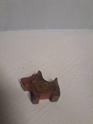 Bakelite Brown  Scottie Dog Pencil Sharpener 1 . 25'