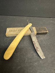Vintage Razor With Ivory Colored Handle, With Box